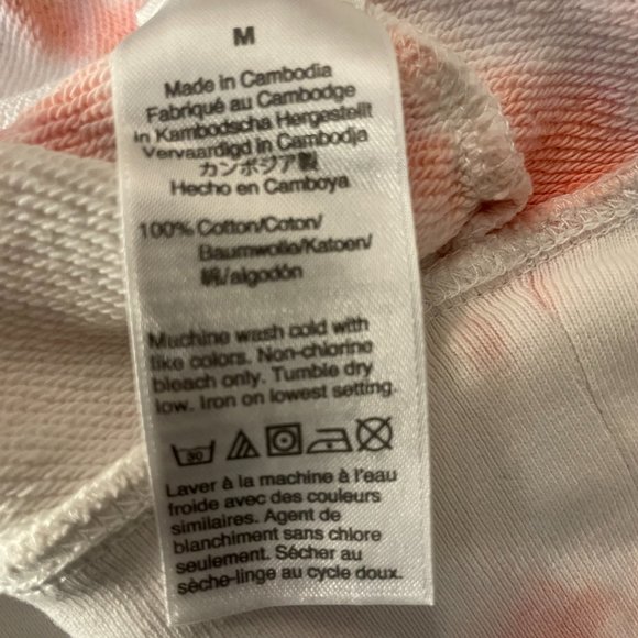 J. Crew Pink and white Tie Dye Pullover Sweatshirt size M - Picture 5 of 5